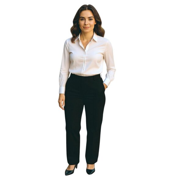 Chico's So Slimming Black Cotton Blend Pants | Dress / Business Casual | Small - Picture 1 of 12
